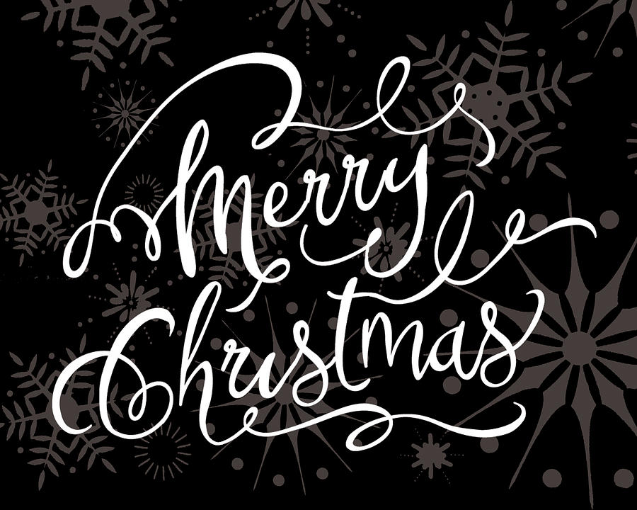 Christmas Mixed Media - Chalkart greeting card2 #1 by Marilu Windvand