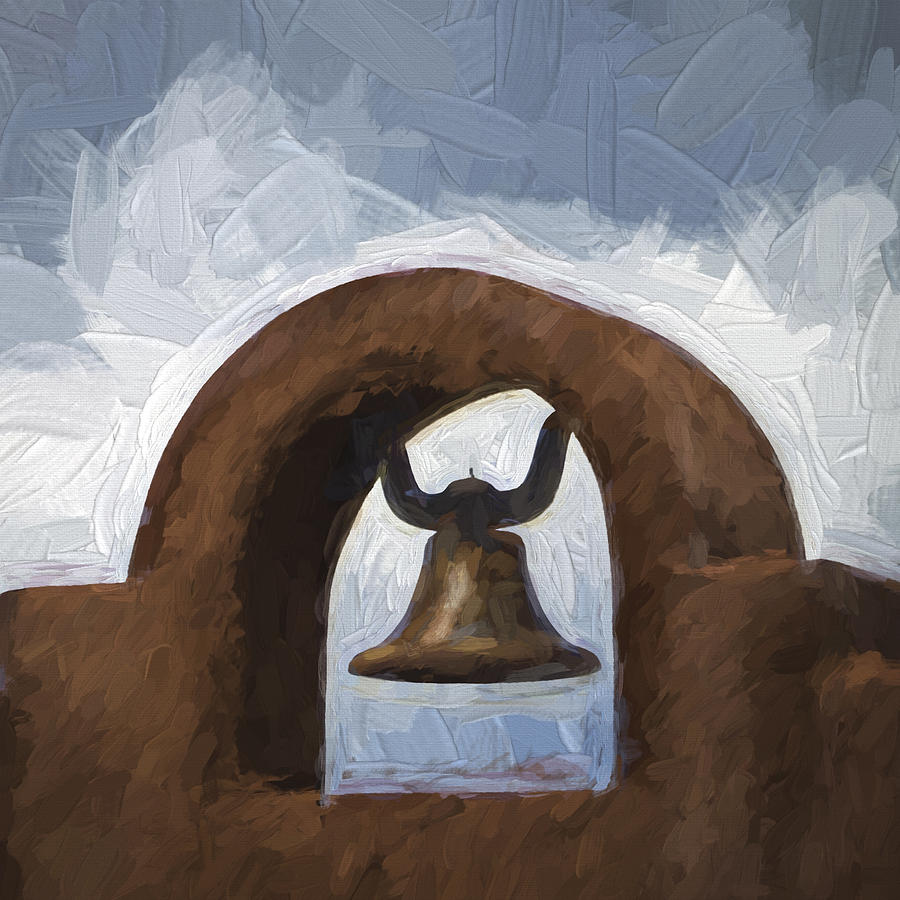 Chapel Bell Chimayo Painterly Effect #1 Photograph by Carol Leigh