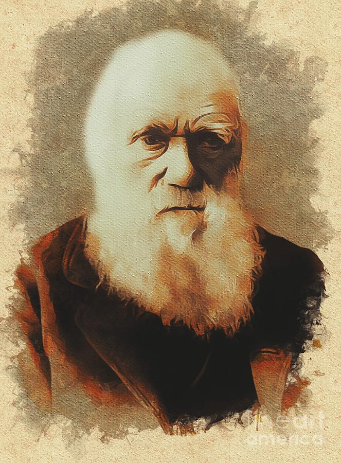 Charles Darwin, Scientist Painting by Esoterica Art Agency | Fine Art ...