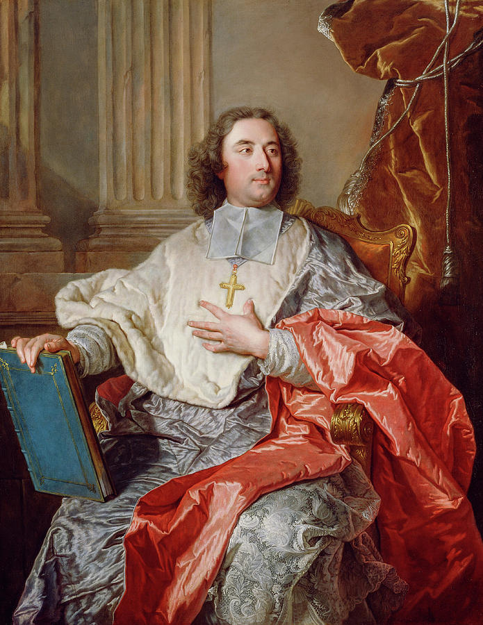 Hyacinthe Rigaud Painting - Charles de Saint-Albin, Archbishop of Cambrai #1 by Hyacinthe Rigaud