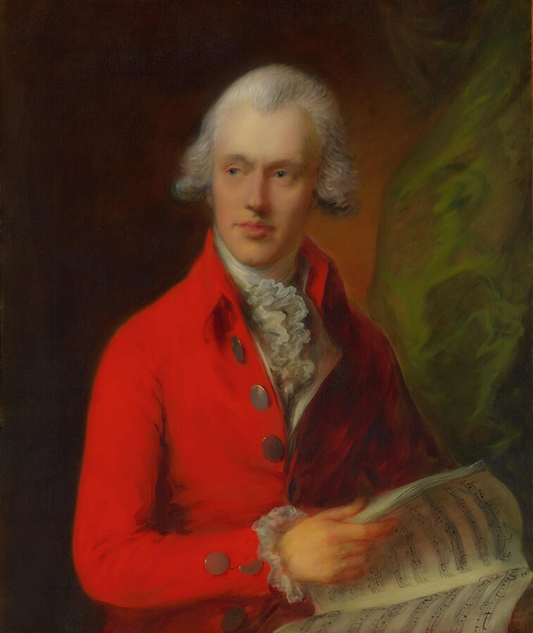 Charles Rousseau Burney, from circa 1780 Painting by Thomas Gainsborough