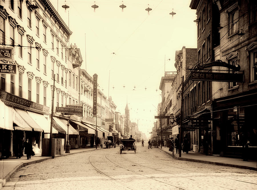Charlestons King Street 1900s #1 Photograph by Mountain Dreams