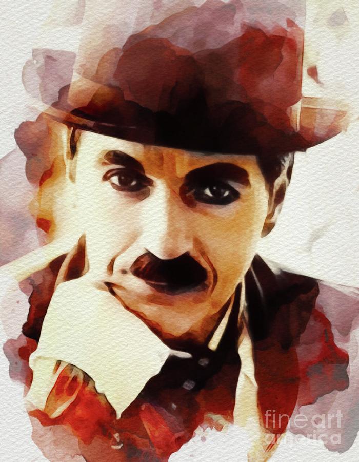 Hollywood Painting - Charlie Chaplin, Hollywood Legend #1 by Esoterica Art Agency