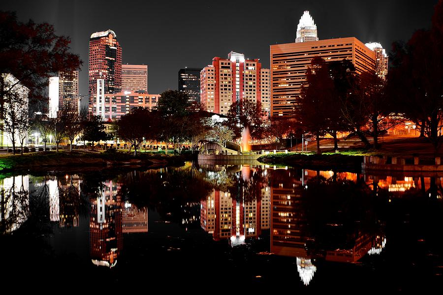 Charlotte Night Reflection #1 Photograph by Frozen in Time Fine Art Photography