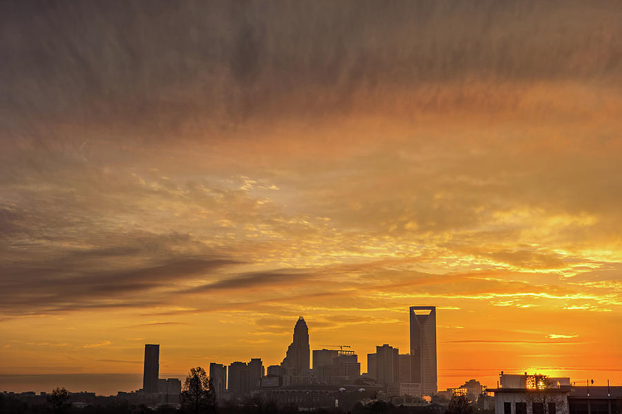 Charlotte north carolina early morning sunrise in spring #1 Photograph by Alex Grichenko