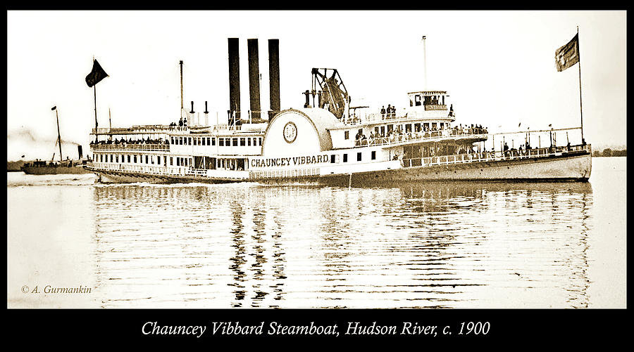 Chauncey Vibbard Steam Boat, c.1900, Vintage Photograph #1 Photograph by A Macarthur Gurmankin