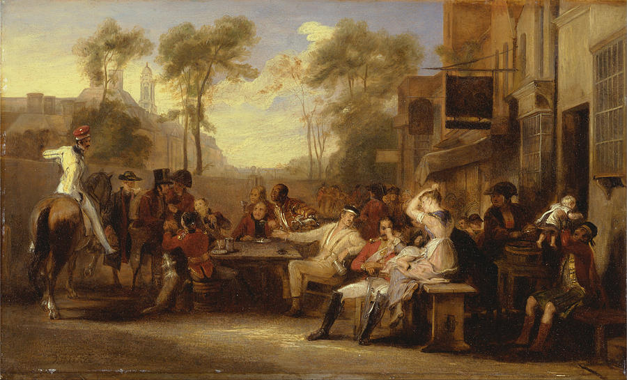 Chelsea Pensioners Receiving the Gazette Announcing the Battle of Waterloo #2 Painting by David Wilkie