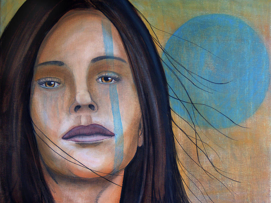 Cherokee Painting - Cherokee Moon #1 by Pablo DeLuna