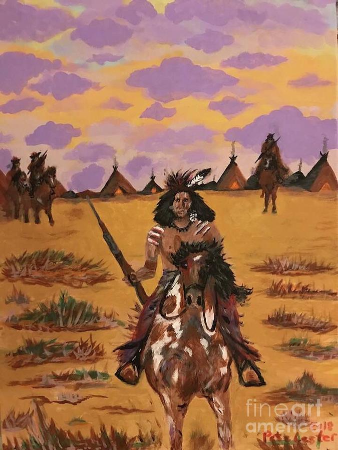 Cherokee Warpaint Painting by Pete Lester Art Collector | Pixels