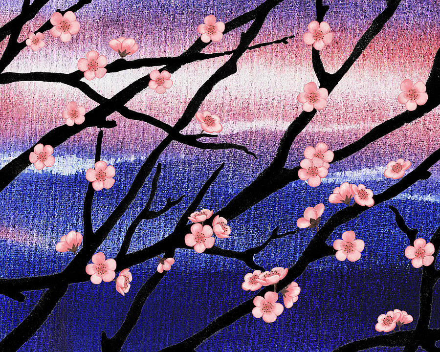 Cherry Blossoms #1 Painting by Irina Sztukowski