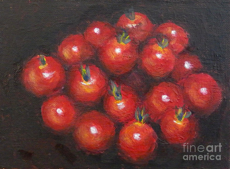 Cherry Tomatoes #2 Painting by Yoshiko Mishina