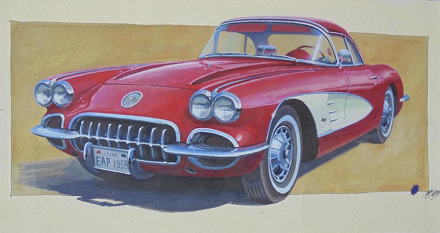 Chevy. Painting by Mike Jeffries