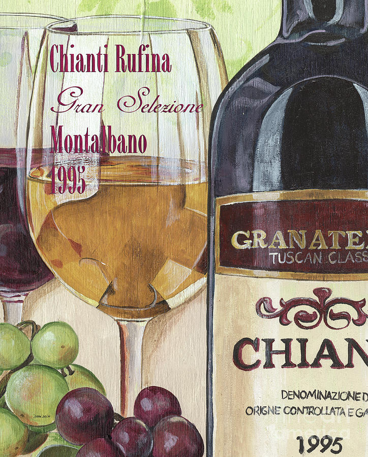 Wine Painting - Chianti Rufina #1 by Debbie DeWitt