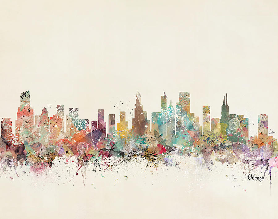 Chicago City #1 Painting by Bri Buckley
