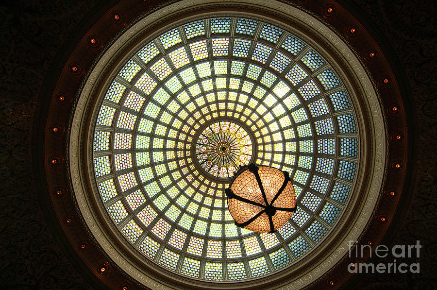 Chicago Cultural Center Dome #1 Photograph by David Levin