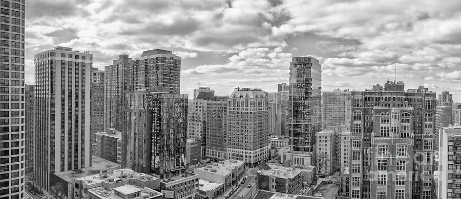 Chicago panorama BW Photograph by Patricia Hofmeester