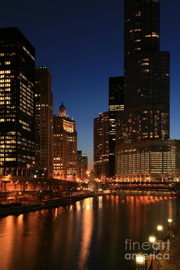 Chicago River Reflections #1 Photograph by Timothy Johnson