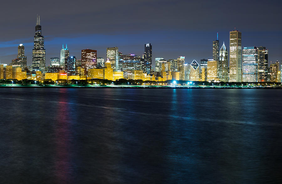 Chicago Skyline At Dusk Photograph By Twenty Two North Photography 