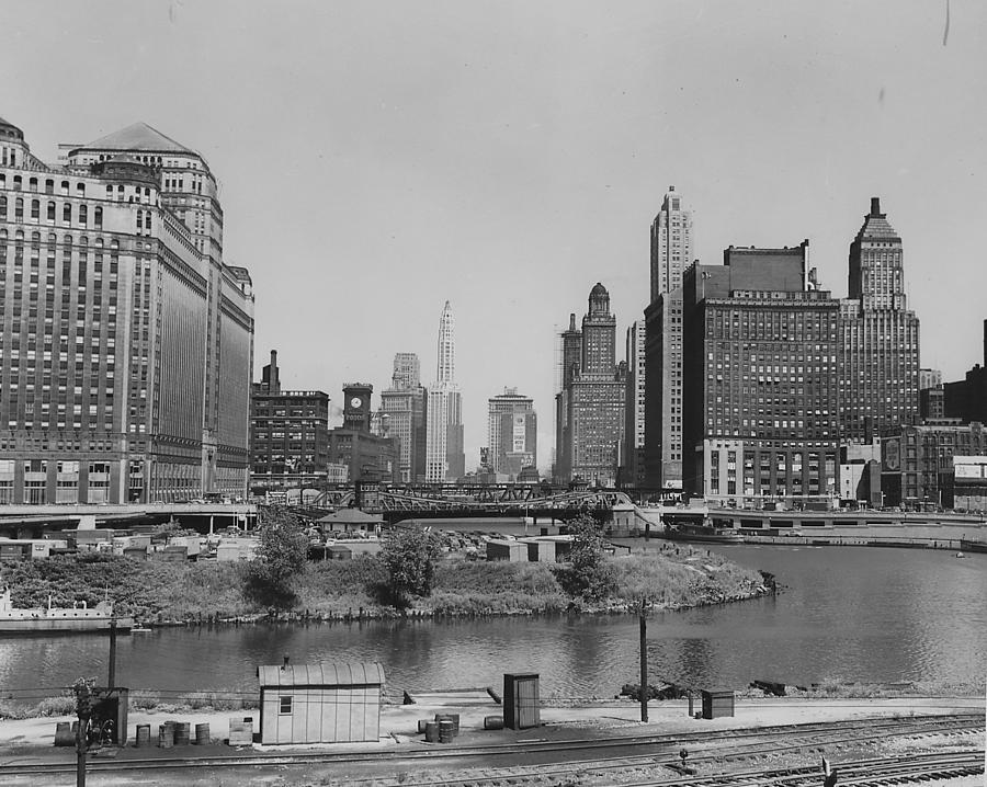 Chicago Skyline - June 1947 #2 Photograph by Chicago and North Western Historical Society