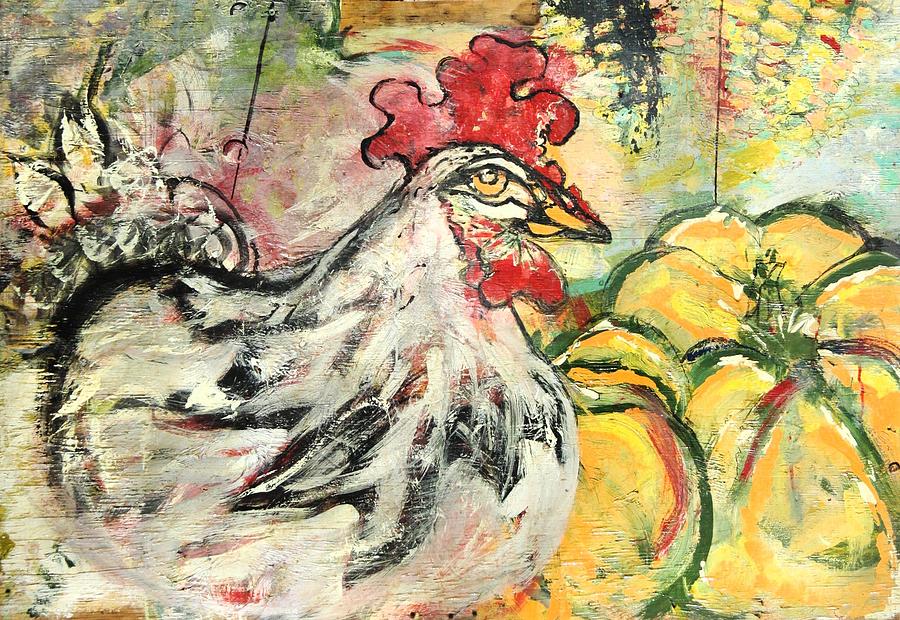 Chicken Hawk #1 Painting by Greta Gnatek Redzko