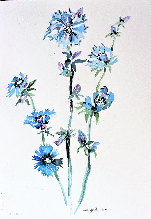 Chicory  #1 Painting by Mindy Newman