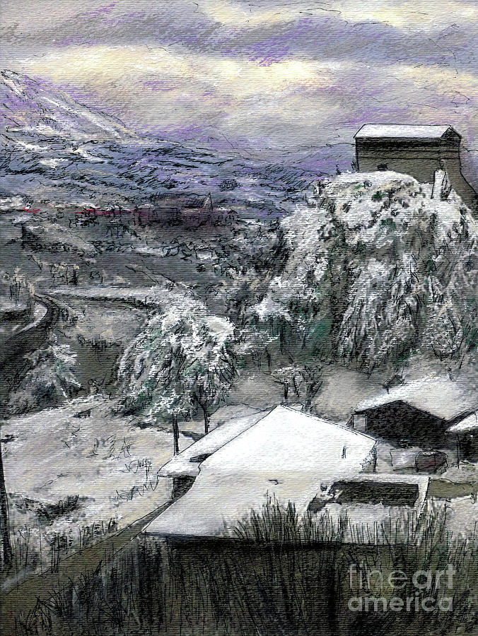 Chiesa San Vito In The Snow #1 Painting by Randy Sprout
