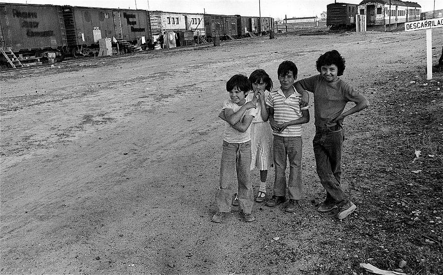 Children In Railroad Grave Yard Naco Sonora Mexico 1983 #1 Photograph by David Lee Guss
