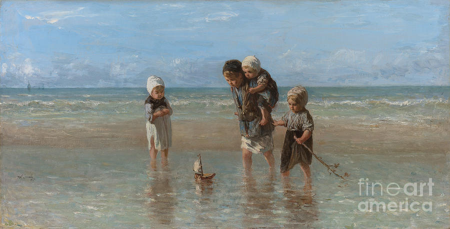 Children of the Sea Painting by Jozef Israels