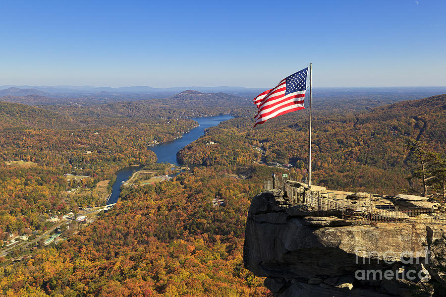 Chimney Rock in the Fall #1 Photograph by Jill Lang