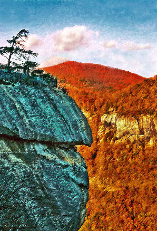 Chimney Rock Painting by Steve Karol