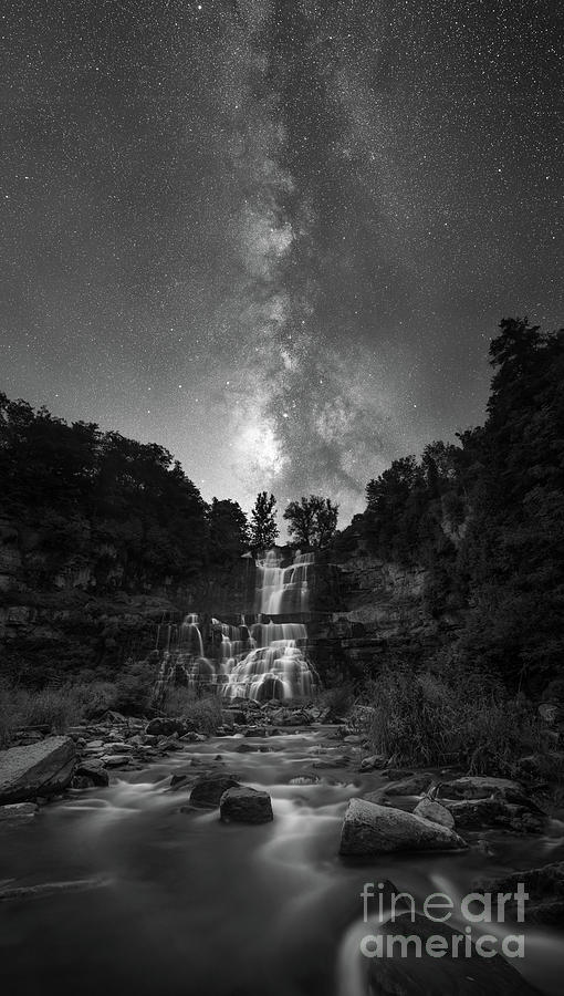 Chittenango Falls Under The Milky Way #1 Photograph by Michael Ver Sprill