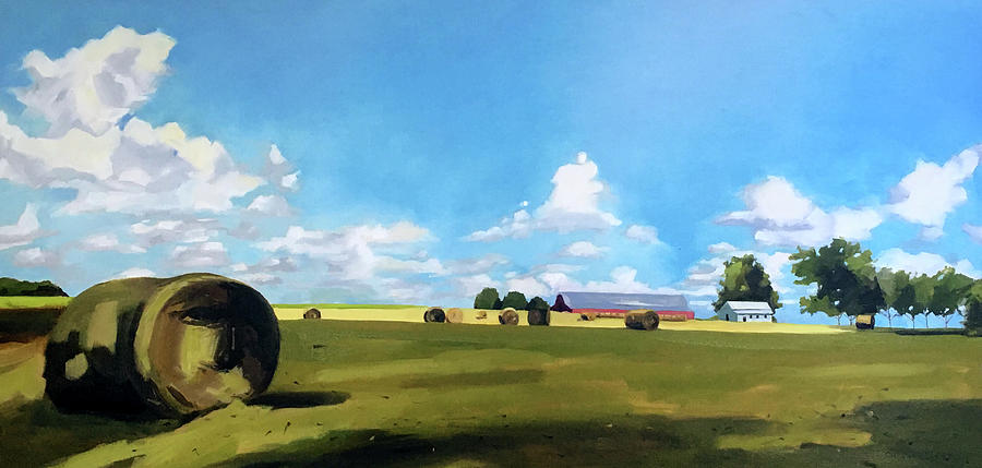 Spring Hay Painting by Chris Gholson