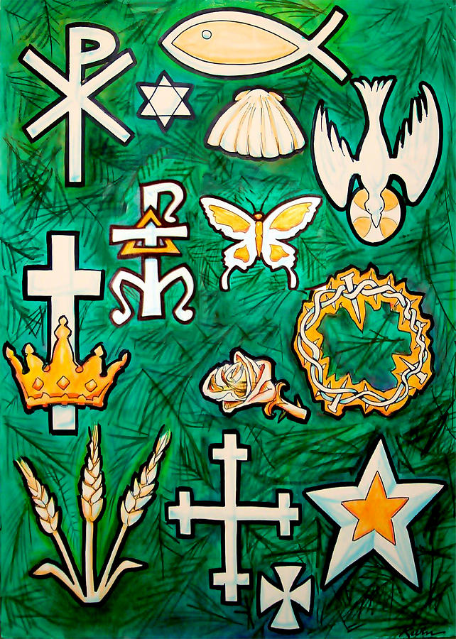 Chrismons #1 Painting by Kevin Middleton