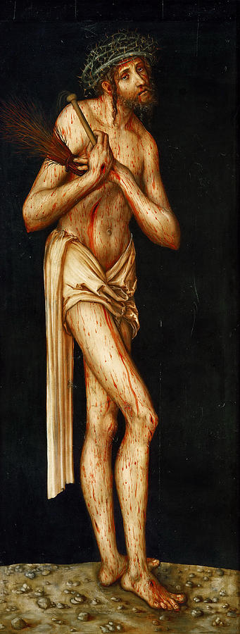 Christ as Man of Sorrows #2 Painting by Lucas Cranach the Elder