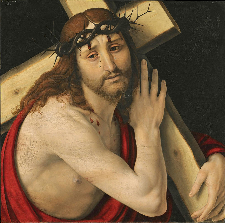 Christ Carrying the Cross #2 Painting by Andrea Solario