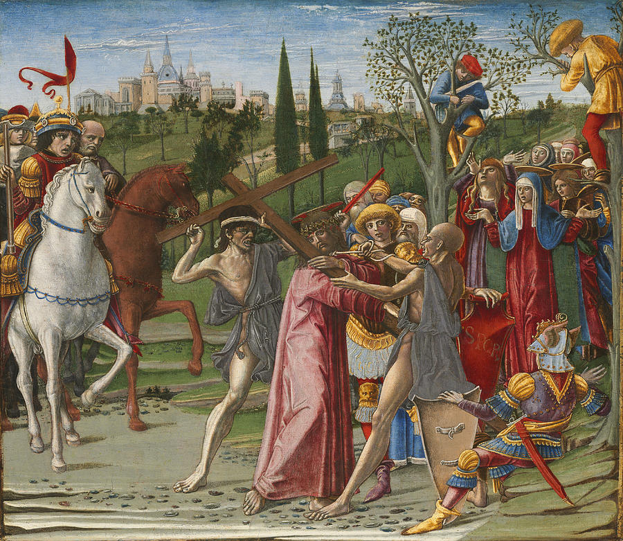Christ Carrying the Cross #2 Painting by Benvenuto di Giovanni