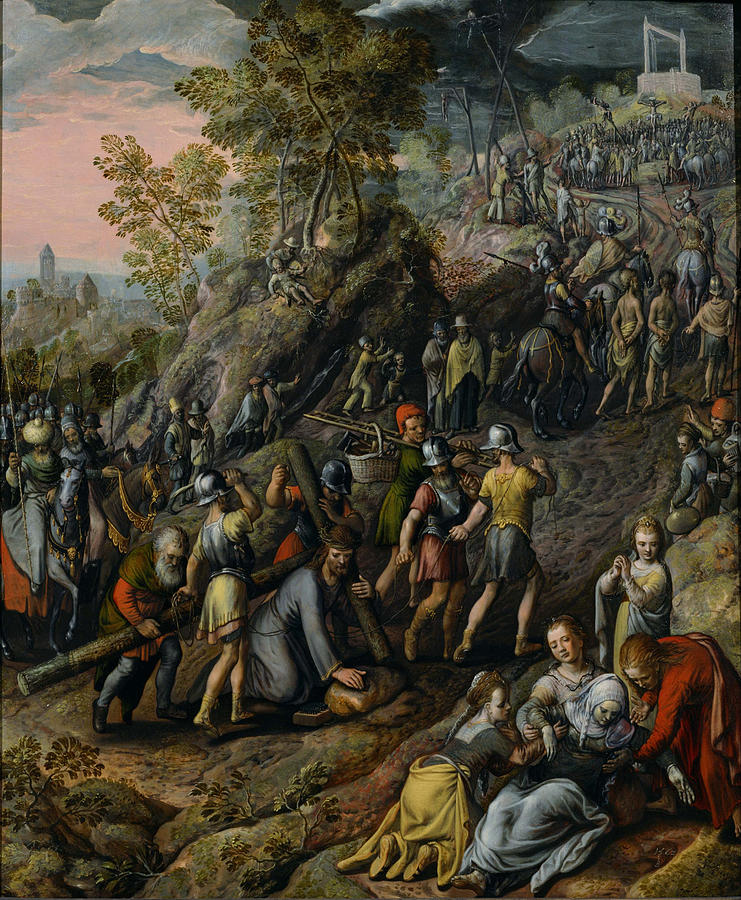 Christ carrying the Cross #2 Painting by Joachim Beuckelaer