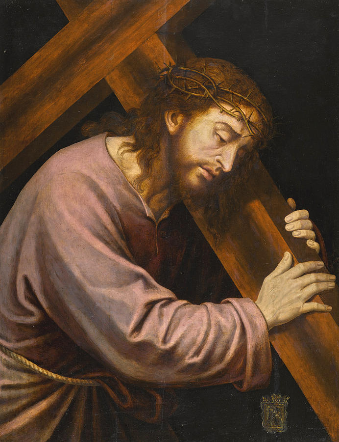 Christ carrying the Cross #2 Painting by Vicente Juan Masip
