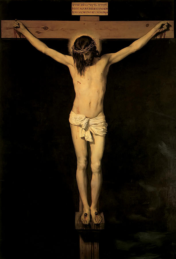 Christ On The Cross Painting by Troy Caperton