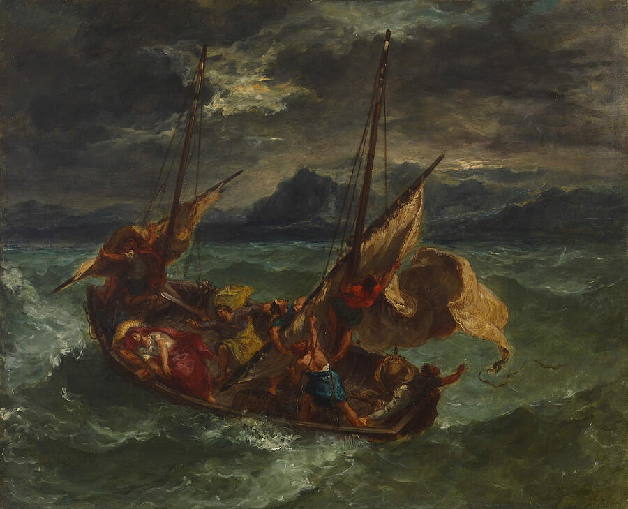 Christ on the Sea of Galilee, from 1854 Painting by Eugene Delacroix