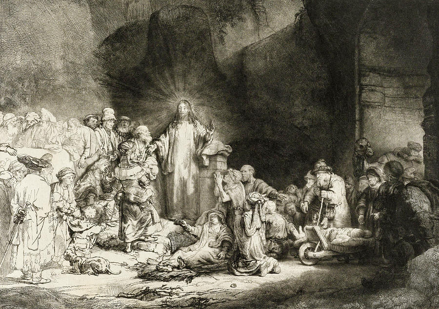 Christ Preaching #1 Relief by Rembrandt