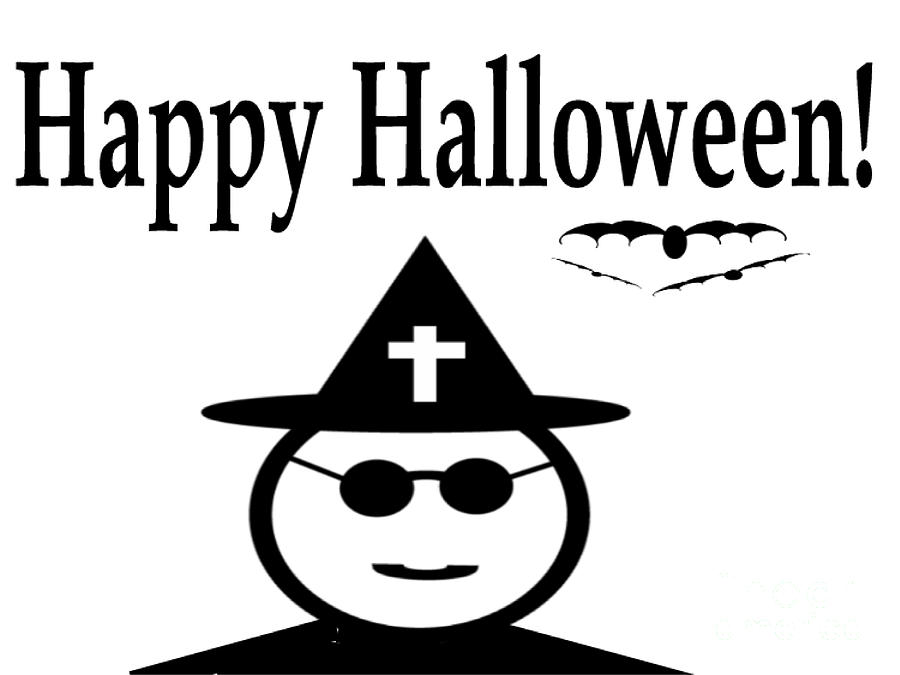 Christian Halloween Witch Digital Art