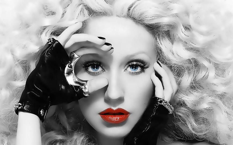 Christina Aguilera Mixed Media by Love Art | Fine Art America