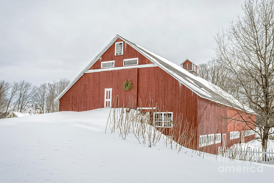 Christmas Barn #1 Photograph by Edward Fielding