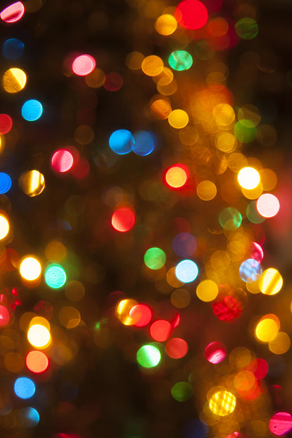 Christmas Photograph - Christmas Colors Tree Lights by Toni Hopper