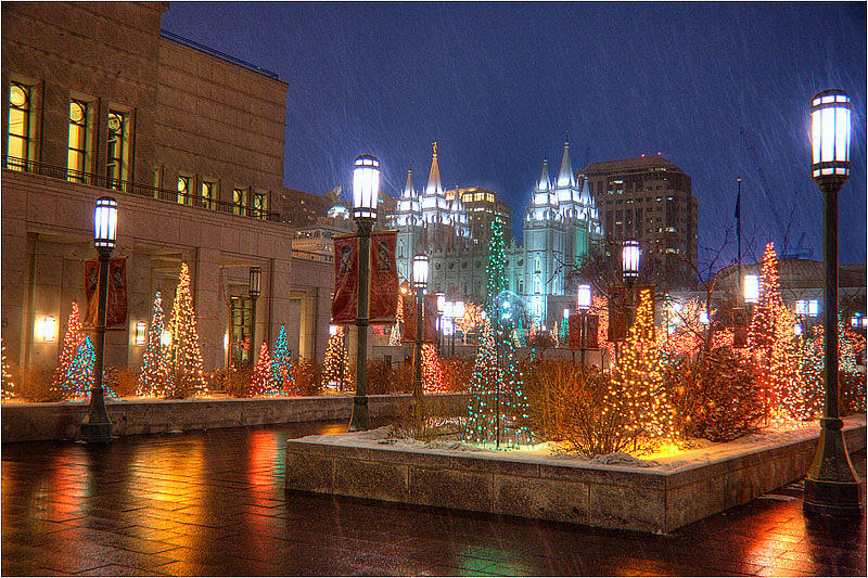 Christmas in Downtown SLC #1 Photograph by Douglas Pulsipher