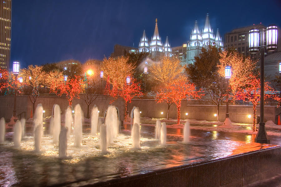Christmas in Salt Lake City #1 Photograph by Douglas Pulsipher