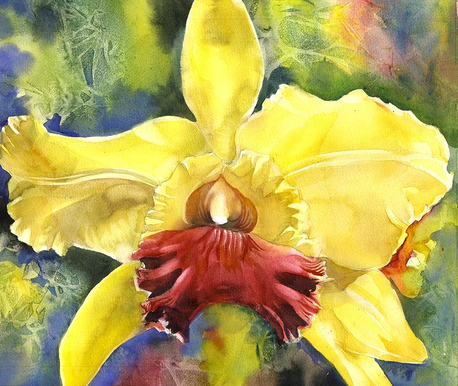 Christmas Orchid #1 Painting by Alfred Ng