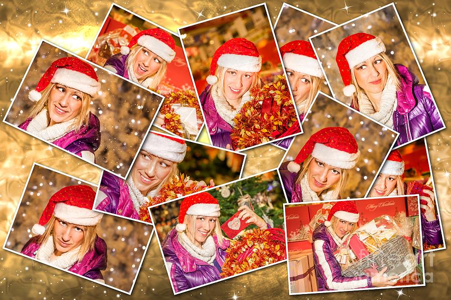 Christmas Santa Claus collage #1 Photograph by Benny Marty