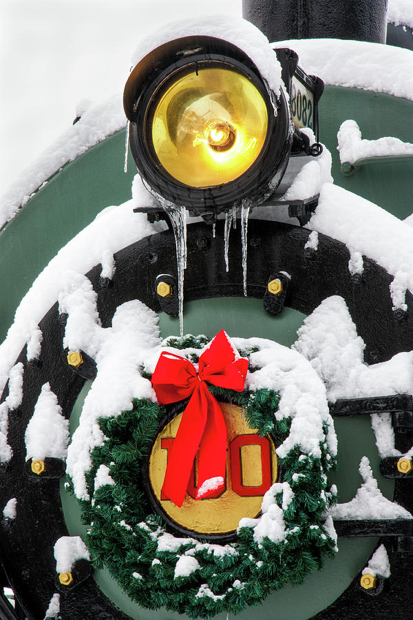 Christmas Train at Pacific Junction #1 Photograph by Lon Dittrick